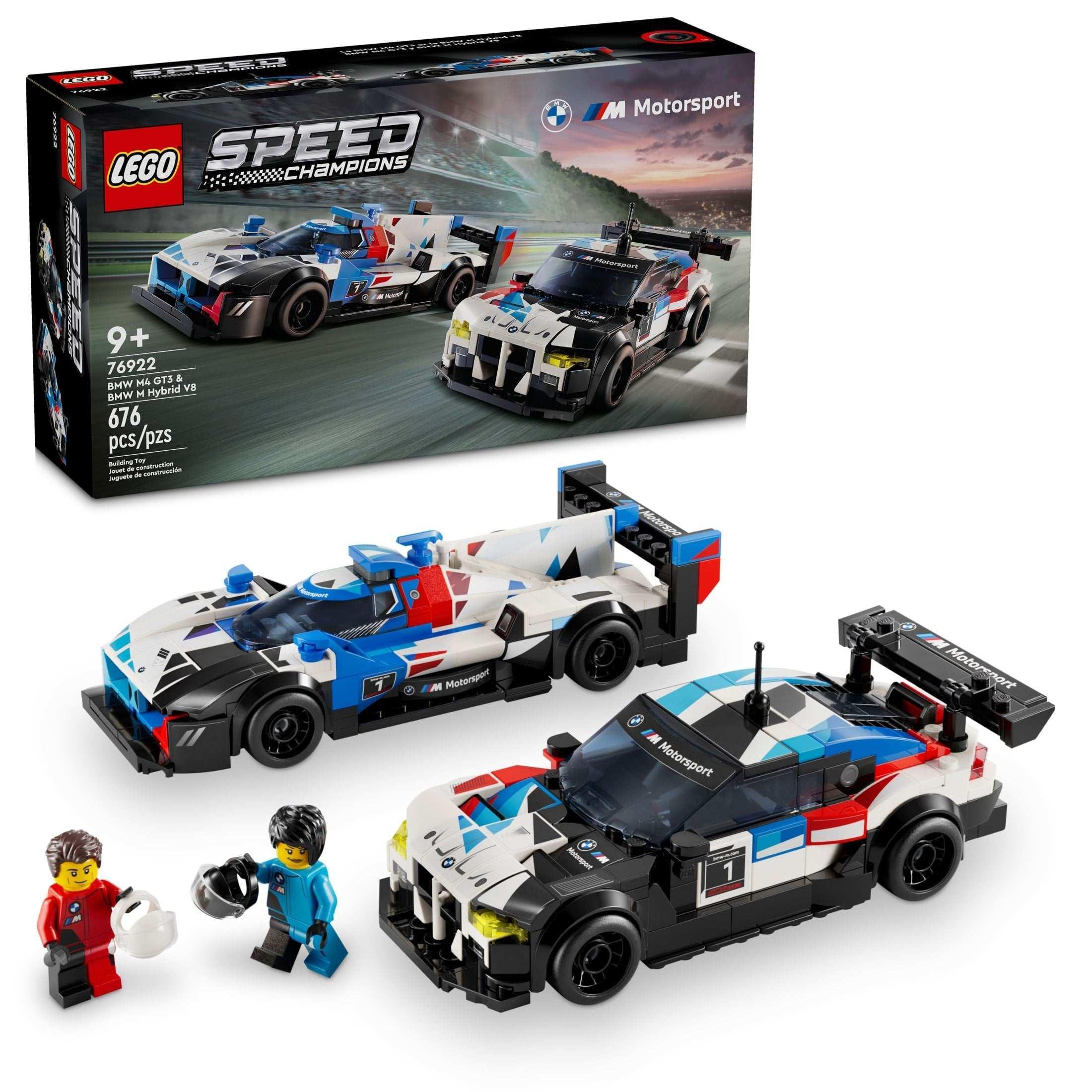 LEGO Speed Champions BMW M4 GT3 &amp; BMW M Hybrid V8 Building Toys - Race Car Toys for Kids, Boys &amp; Girls, Ages 9+ - Gift for Christmas - W/ 2 Minifigures - 7692