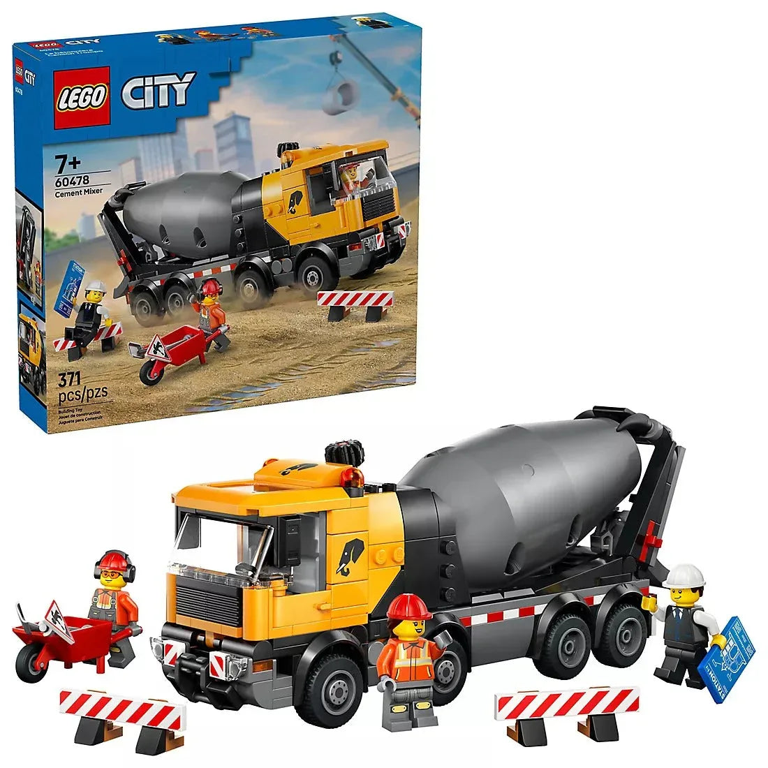 LEGO City Cement Mixer Truck Building Toy 60478 - USA MEGA SHOP