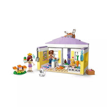 LEGO Friends Bunny Hotel toy house with open front and interior room playset