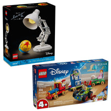 LEGO Ideas boxed set with white robotic lamp and yellow globe ball build