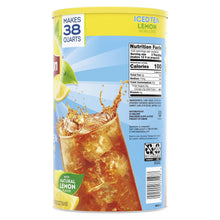 Lipton iced tea lemon mix can with nutrition facts panel