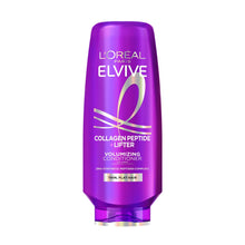 L'Oreal Paris Elvive Collagen Peptide + Lifter volumizing conditioner bottle, purple