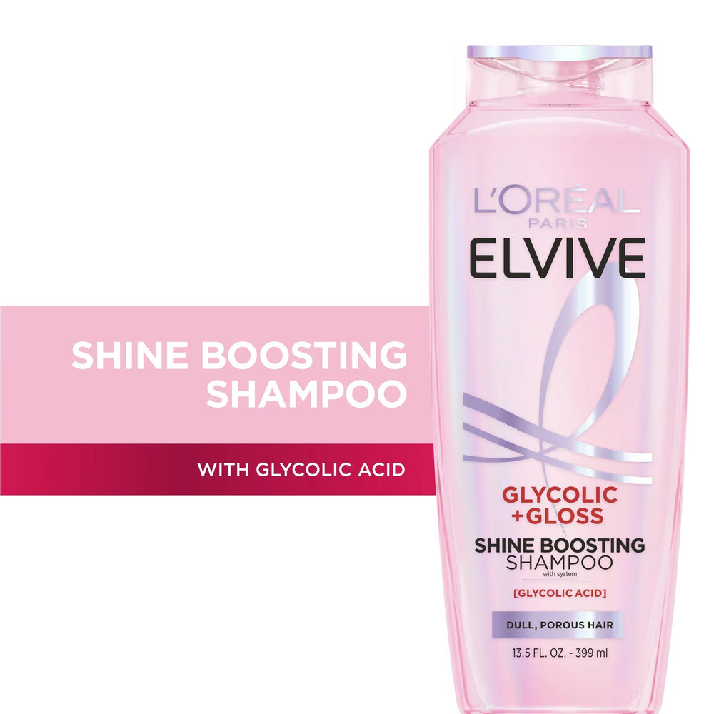 L'Oreal Paris Elvive Glycolic Gloss Shine Enhancing Shampoo, 13.5 fl oz - USA MEGA SHOP