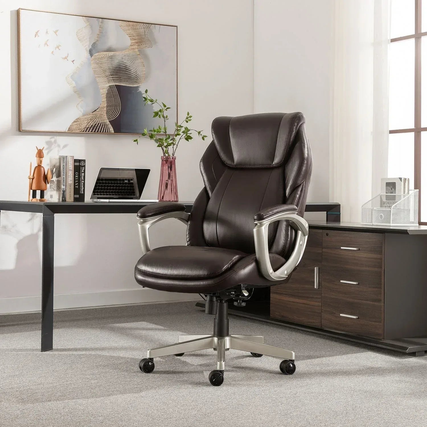 La-Z-Boy Westley Big & Tall Executive Office Chair With Active Lumbar Support - USA MEGA SHOP