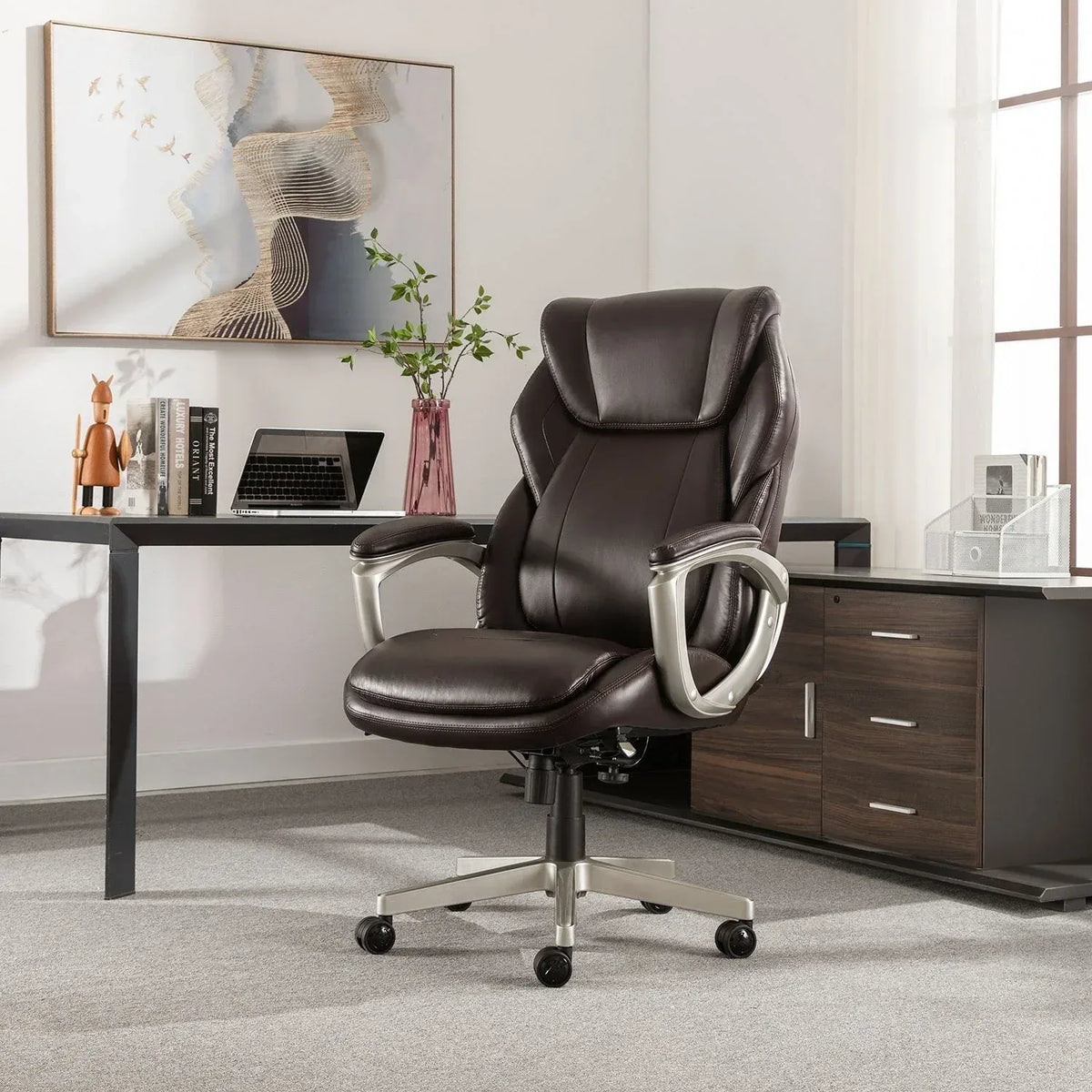 La-Z-Boy Westley Big & Tall Executive Office Chair With Active Lumbar Support - USA MEGA SHOP