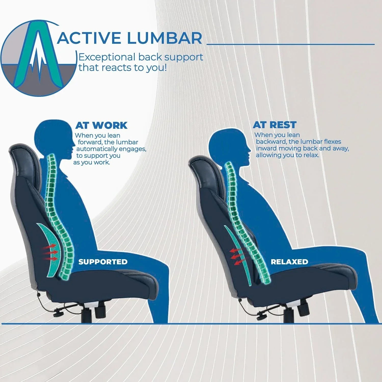 La-Z-Boy Westley Big & Tall Executive Office Chair With Active Lumbar Support - USA MEGA SHOP