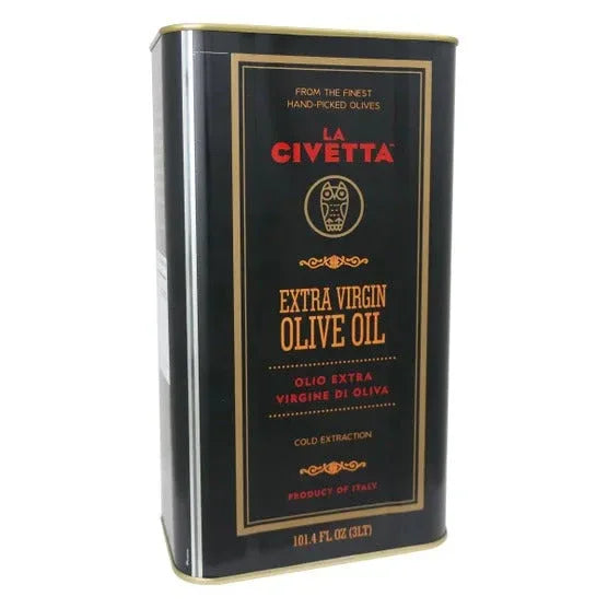 La Civetta Italian Extra Virgin Olive Oil 3L, Tins, 2-pack - USA MEGA SHOP