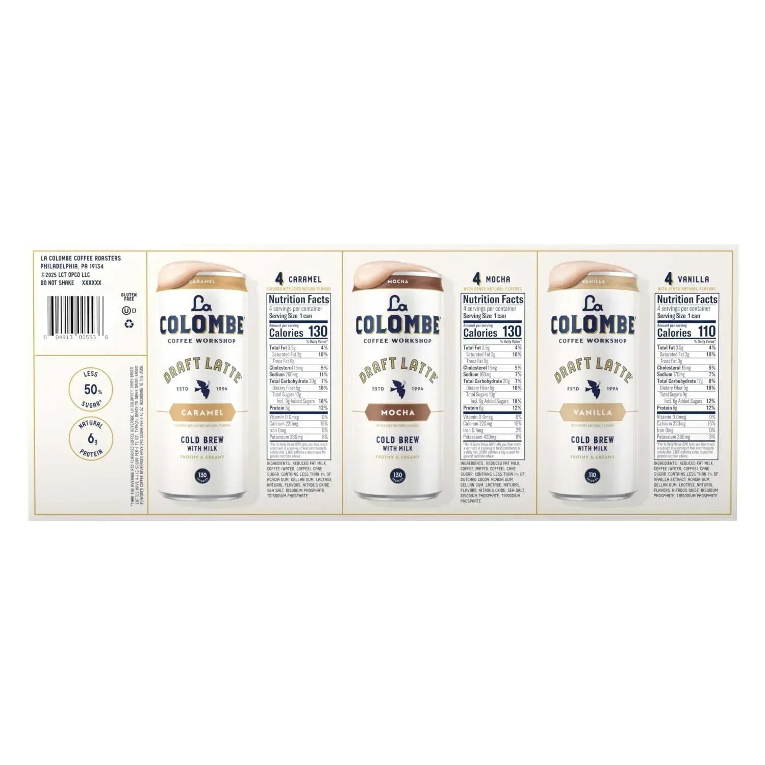 La Colombe Coffee Draft Latte Variety Pack, 9 fl. oz., 12 pk.