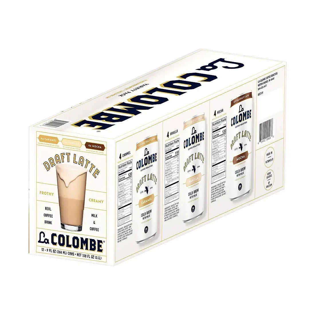 La Colombe Coffee Draft Latte, Variety Pack, Cans, 12 pk./9 fl. oz.