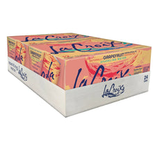 LaCroix grapefruit sparkling water multipack carton, 24 cans, pink blue label