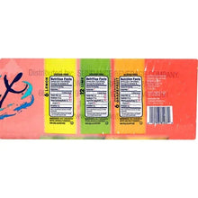 LaCroix sparkling water back label with multiple Nutrition Facts panels and barcode