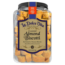 La Dolce Vita Classic Almond Biscotti jar with whole almonds