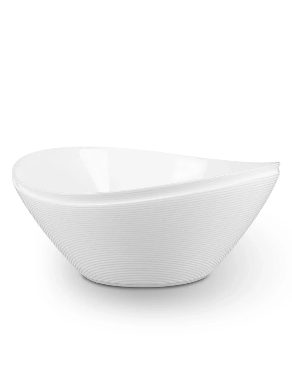 LaGlint 66 OZ Large Salad Bowl Set of 2, Opal Glass 10 inch Lightweight Serving Dishes for Salad, Fruit, Kitchen Microwave & Dishwasher Safe, Oval Shape Black - USA MEGA SHOP