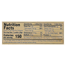 Almond & dark chocolate cookies tin nutrition facts table