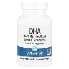 Lake Avenue Nutrition, DHA from Marine Algae, 200 mg, 60 Veggie Softgels - USA MEGA SHOP
