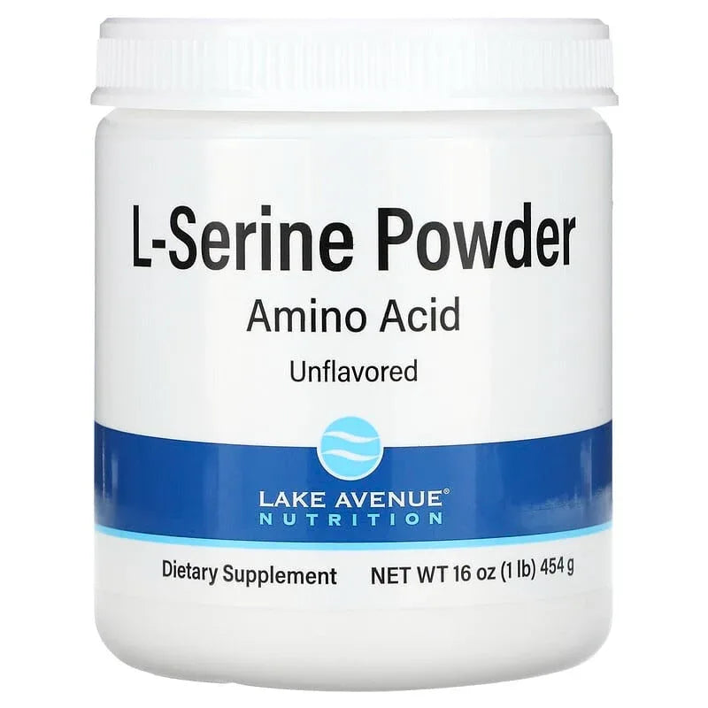 Lake Avenue Nutrition, L-Serine, Unflavored Powder, 1 lb (454 g) - USA MEGA SHOP