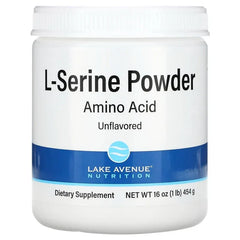 Lake Avenue Nutrition, L-Serine, Unflavored Powder, 1 lb (454 g) - USA MEGA SHOP
