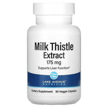 Milk thistle extract supplement bottle, 175 mg, 90 veggie capsules