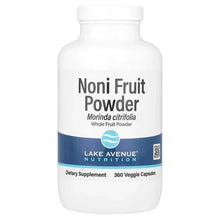 Noni Fruit Powder supplement bottle, dietary supplement, 360 veggie capsules