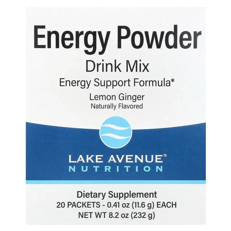 Lake Avenue Nutrition, Calm Powder Drink Mix with Potassium and AminoCalm Blend, L-Tryptophan and L-Theanine, Blueberry Lavender, 20 Packets, 0.19 oz (5.5 g) Each - USA MEGA SHOP