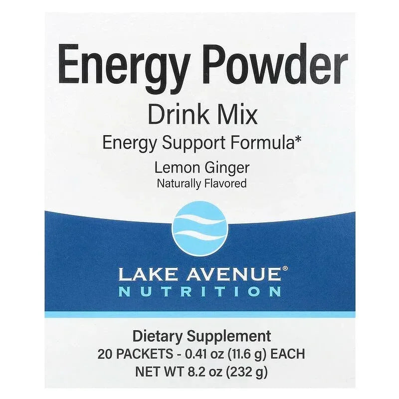 Lake Avenue Nutrition, Calm Powder Drink Mix with Potassium and AminoCalm Blend, L-Tryptophan and L-Theanine, Blueberry Lavender, 20 Packets, 0.19 oz (5.5 g) Each