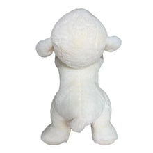 White lamb plush shown from the back, fluffy head and feet, soft Easter stuffed animal