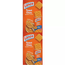 Lance Toast Chee sandwich crackers multipack sleeves with peanut butter filling.