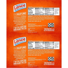 Lance Sandwich Crackers, ToastChee Peanut Butter, Individually Wrapped Packs, 6 Sandwiches Each, 40 ct. - USA MEGA SHOP