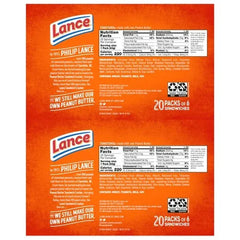 Lance Sandwich Crackers, Toastchee, 1.52 oz, 40-count - USA MEGA SHOP