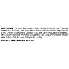 Ingredients label for Lance Toast Chee sandwich crackers with peanut butter