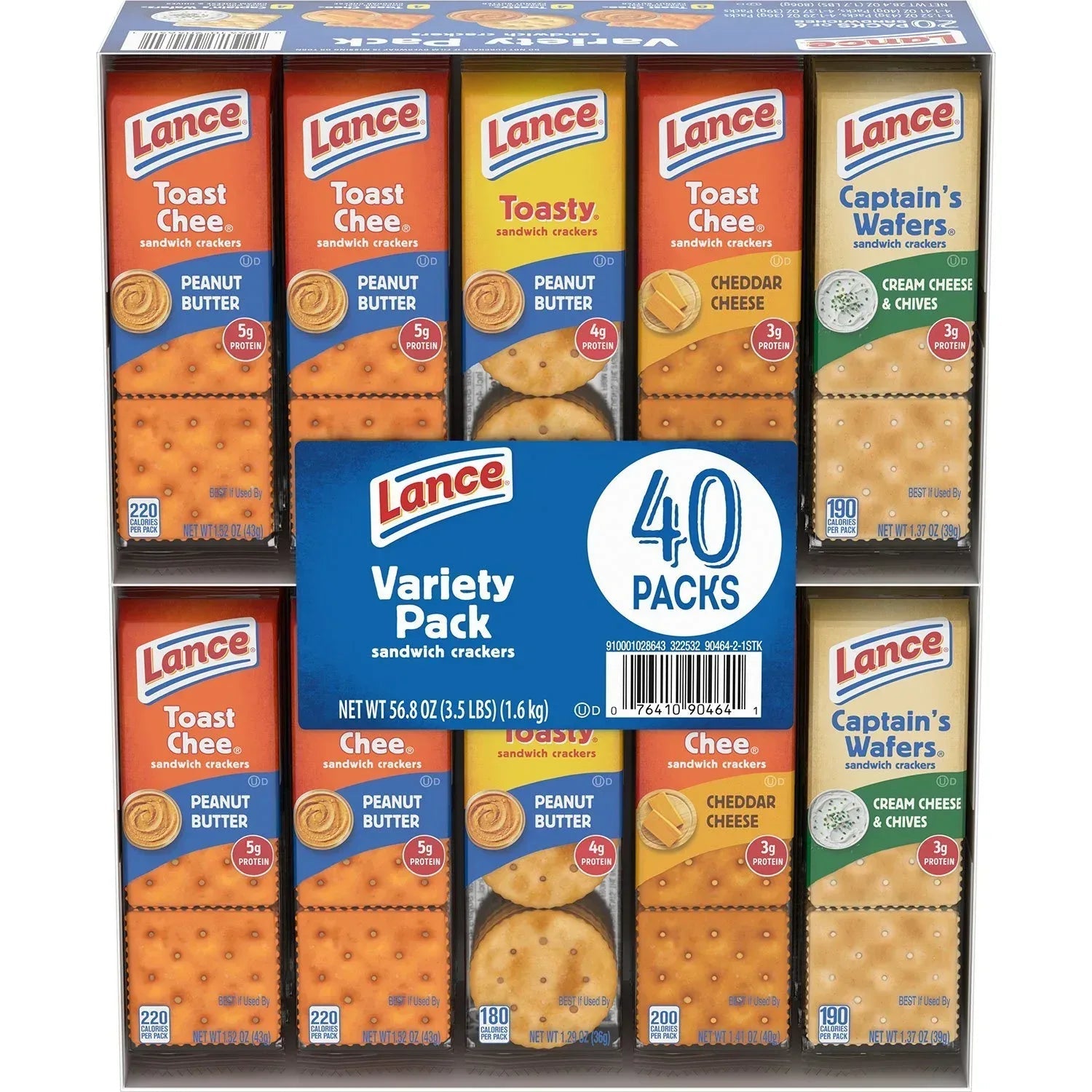 Lance Variety Pack Sandwich Crackers, 40 pk.