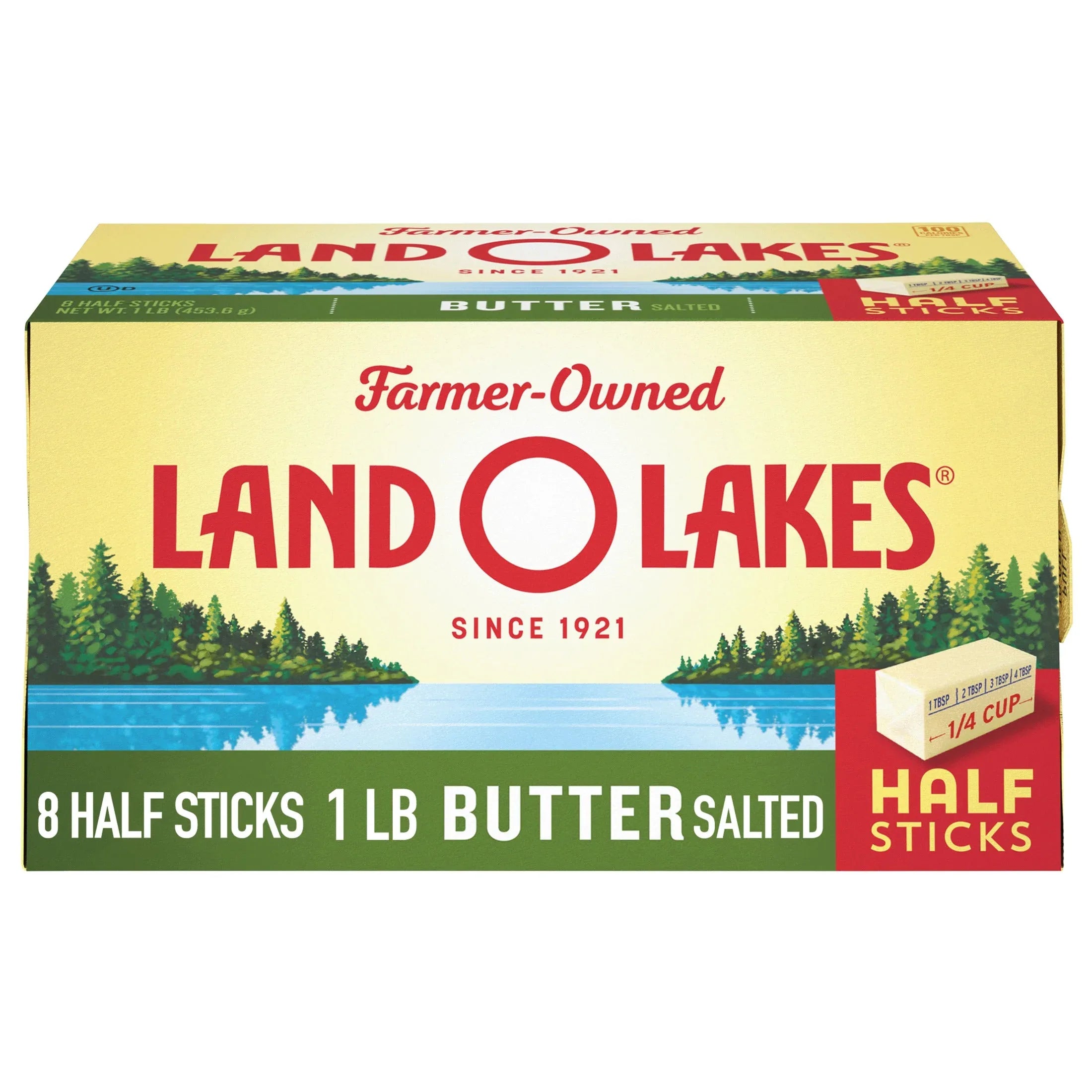 Land O Lakes Salted Butter in Half Sticks, 8 Half Sticks, 1 lb Pack - USA MEGA SHOP