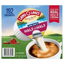 Mini Moos half-and-half liquid creamer, 192-count pack, real milk cream label