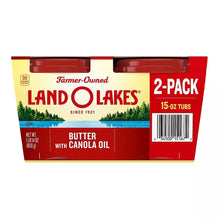 Land O'Lakes butter with canola oil spread, 2-pack tub carton