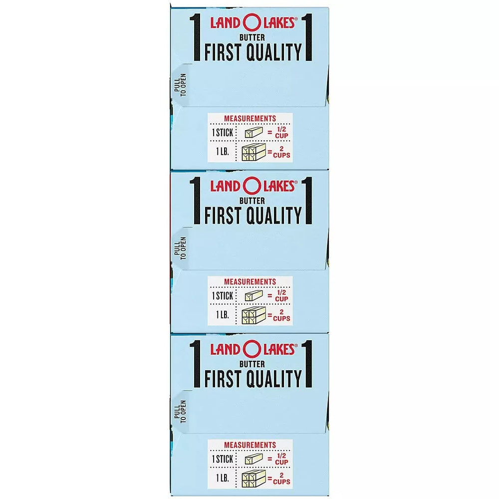 Land O'Lakes Unsalted Butter, 3 pk./1 lb. - USA MEGA SHOP