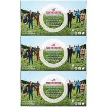 Land O'Lakes unsalted butter 3-pack cartons, three panels with Together Better text
