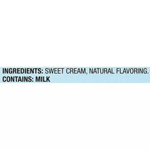 Unsalted butter package back panel, ingredients and contains milk text