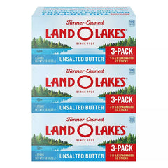 Land O'Lakes Unsalted Butter, 3 pk./1 lb. - USA MEGA SHOP