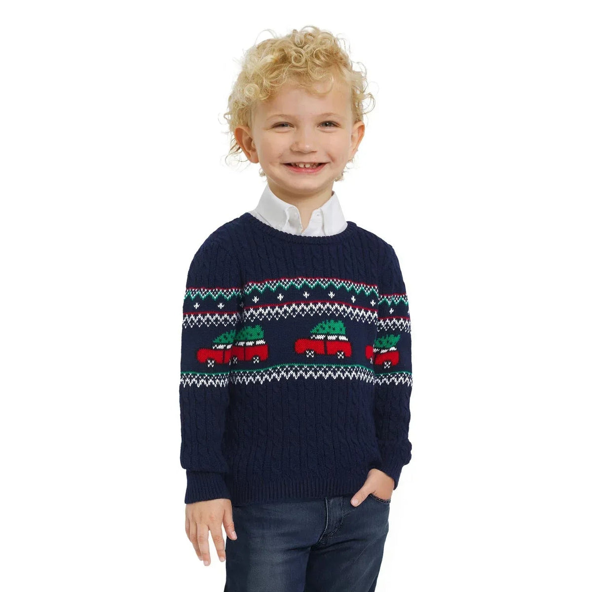 Lands' End Boys Holiday Sweater