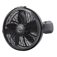 Black air circulator fan head with side blade housing and Cyclone hub