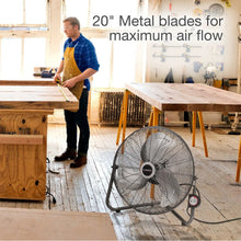 Lasko 20 in fan with metal blades and protective wire front grille