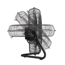 Lasko high-velocity fan with blade guard assembly and central motor housing