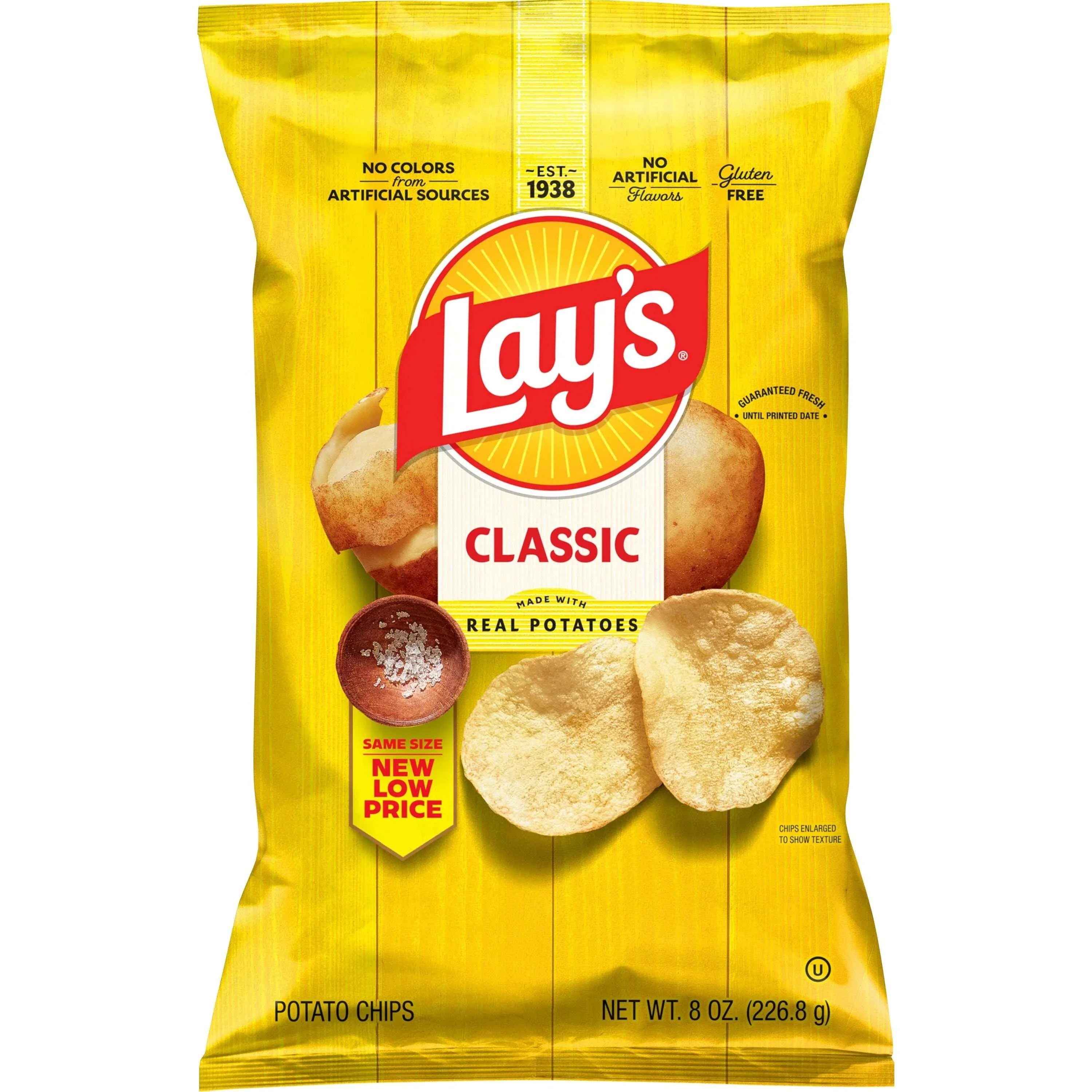 Lay’s Jalapeno Kettle Cooked Potato Chips Bag, 8 oz