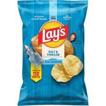 Lay's Salt & Vinegar potato chips bag with blue front and Lay's logo