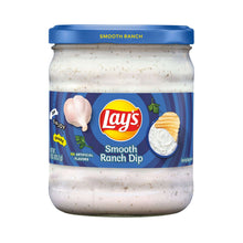 Lay's Smooth Ranch Dip jar with blue lid and creamy speckled contents