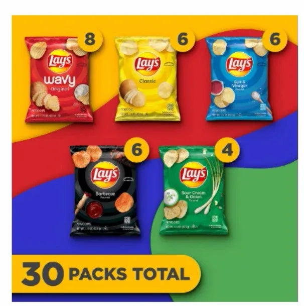 Lay's Mix Variety Pack Potato Chips, 30 pk. - USA MEGA SHOP