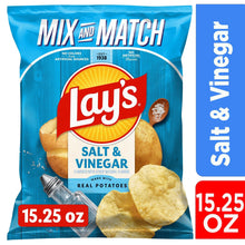 Lay's Salt & Vinegar Flavored Potato Chips, 15.25 oz. (PACK OF 3 )