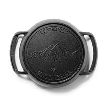 Le Creuset Alpine skillet base with Alpine logo, made in France stamp and handles