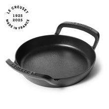 Le Creuset Alpine skillet, black cast-iron with two side handles