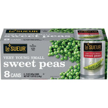 Le Sueur sweet peas can label, very young small sweet peas, 8 cans